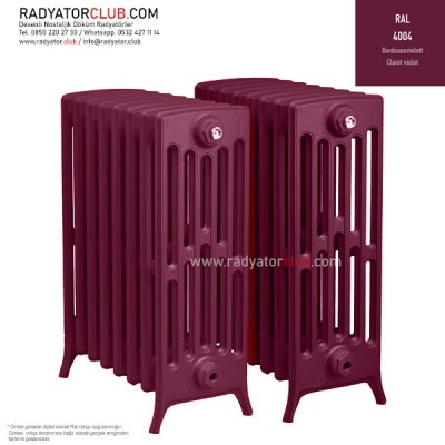 Kdr-6-75 Kolonlu Ayaklı Döküm Radyatör, Ral 4004 |  30 Kolon